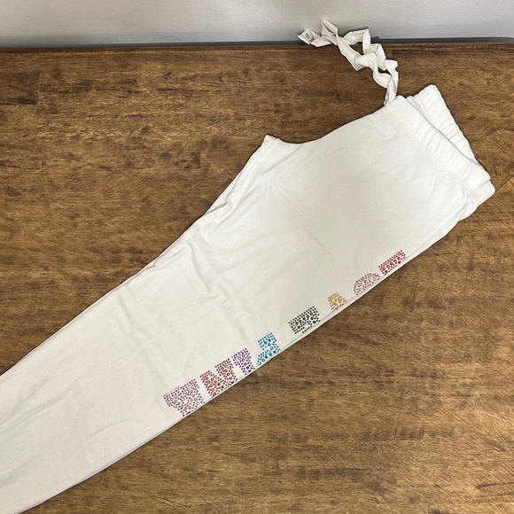 VICTORIA’S SECRET PINK HTF VINTAGE OLD SCHOOL LOVE PINK WHITE LOGO SWEATPANTS S - Picture 6 of 11